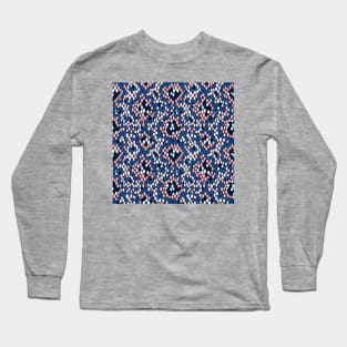 Snakeskin Pattern (Blue and Pink) Long Sleeve T-Shirt